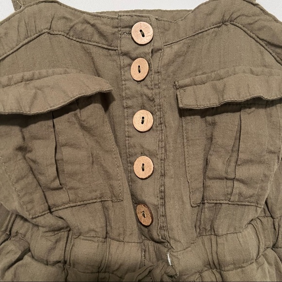 Never Worn Dry Goods Fashion on Earth Olive Short Romper Size Extra Small XS - Picture 2 of 7